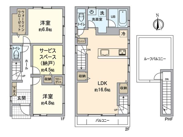 戸塚区南舞岡2丁目 新築戸建 1号棟 間取図(平面図)