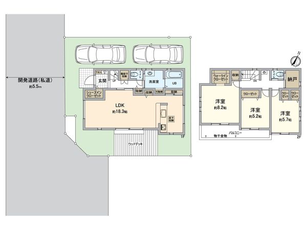 上柏尾町 戸建 間取図(平面図)