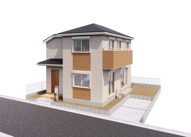 泉区中田南1丁目 新築戸建 1号棟 外観パース図