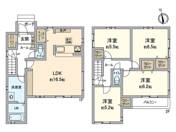 上矢部町 戸建 間取図(平面図) 間取図(平面図)