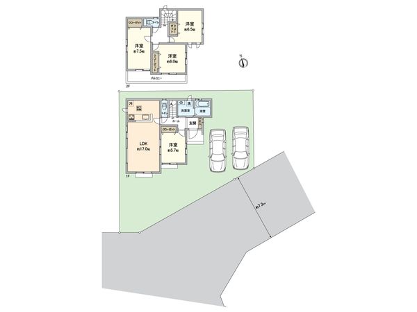 港南区下永谷5丁目 新築戸建 間取図(平面図)