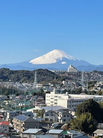 テラスからの眺望です。富士山がきれいに見えます！