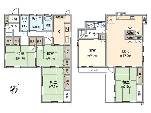戸塚区上倉田町 戸建 間取図(平面図) 戸塚区上倉田町 戸建 間取図(平面図)