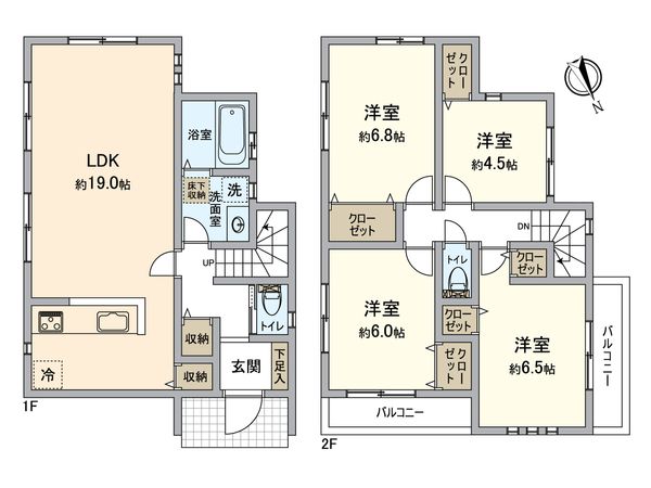 戸塚区深谷町 新築戸建2号棟 間取図(平面図)