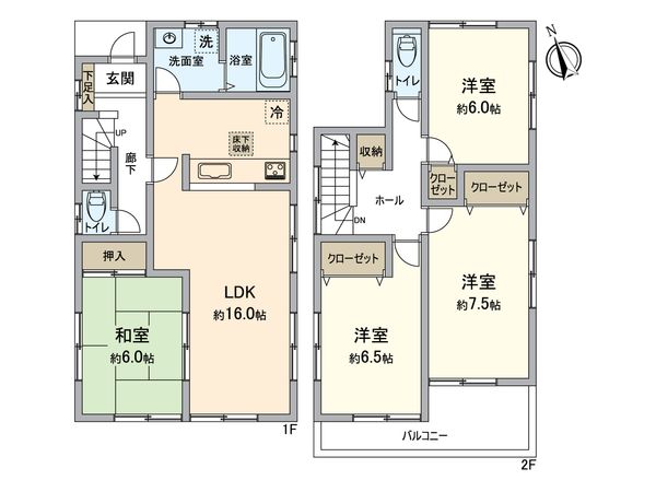 戸塚区上矢部町 戸建 間取図(平面図)