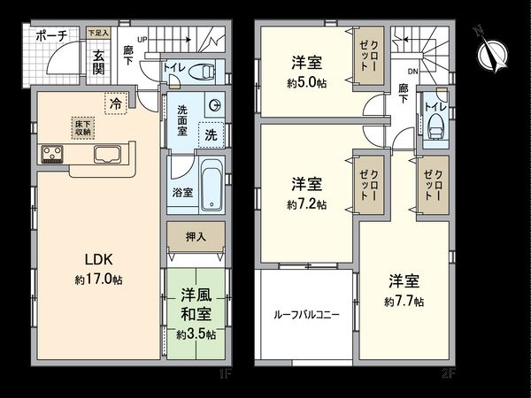 戸塚区深谷町 新築戸建 間取図(平面図)