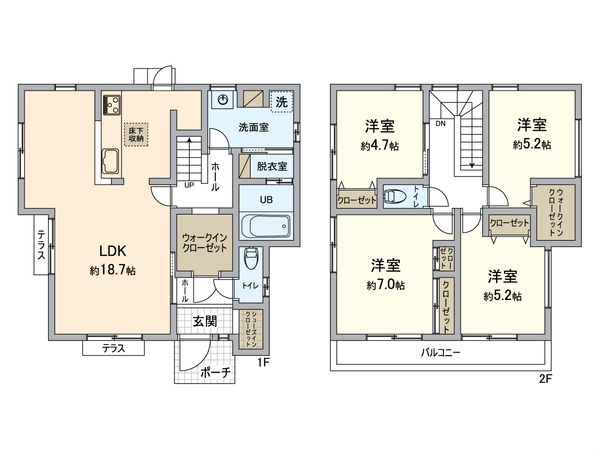 戸塚区東俣野町 新築戸建 8号棟 間取図(平面図)