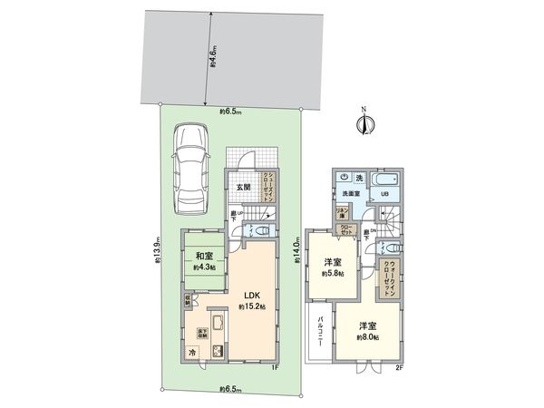 戸塚区汲沢5丁目 新築戸建 間取図(平面図) 戸塚区汲沢5丁目 新築戸建 間取図(平面図)