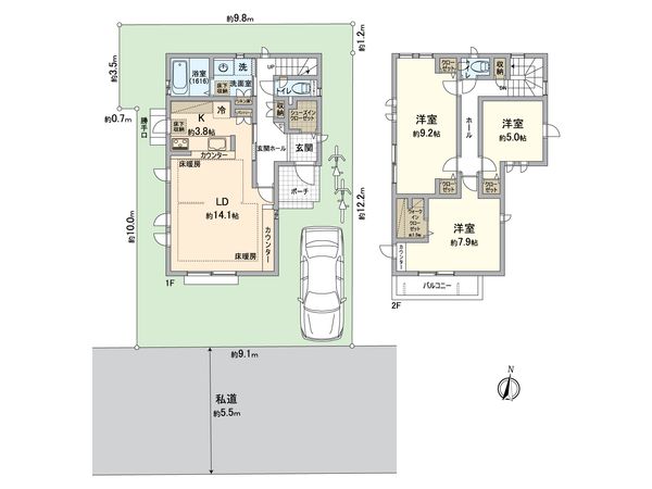 戸塚区下倉田町 戸建 間取図(平面図) 戸塚区下倉田町 戸建 間取図(平面図)