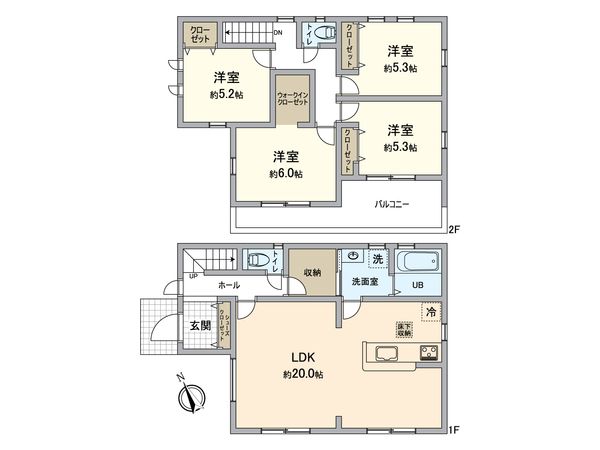 戸塚区南舞岡4丁目 新築戸建 間取図(平面図) 戸塚区南舞岡4丁目 新築戸建 間取図(平面図)