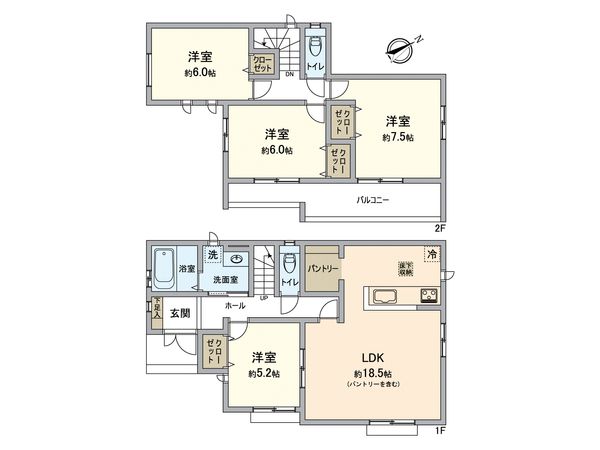 戸塚区南舞岡3丁目 新築戸建 間取図(平面図)