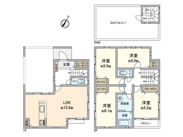 戸塚区原宿4丁目 新築戸建 間取図(平面図) 戸塚区原宿4丁目 新築戸建 間取図(平面図)