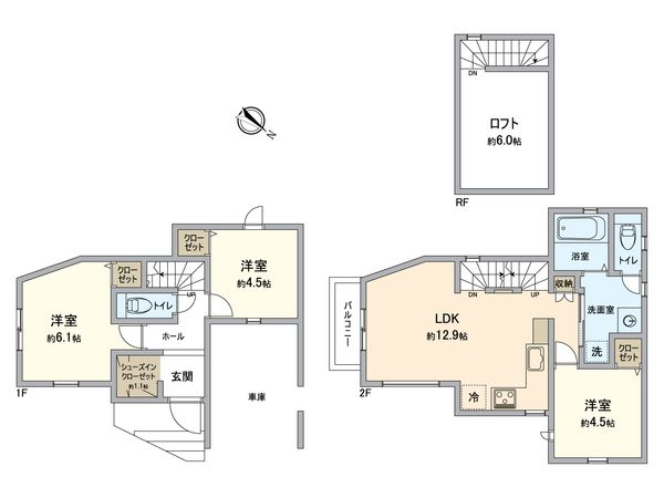 戸塚区深谷町 新築戸建 間取図(平面図) 戸塚区深谷町 新築戸建 間取図(平面図)