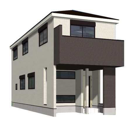 戸塚区戸塚町 新築戸建A-3号棟 外観パース図 戸塚区戸塚町 新築戸建A-3号棟 外観パース図