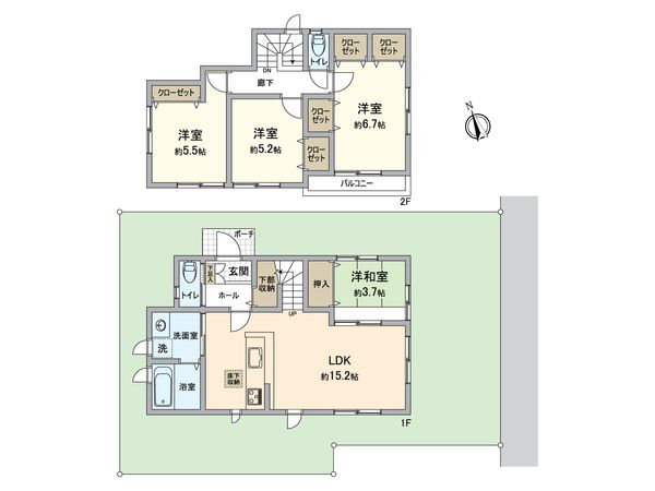 戸塚区矢部町 戸建 間取図(平面図)