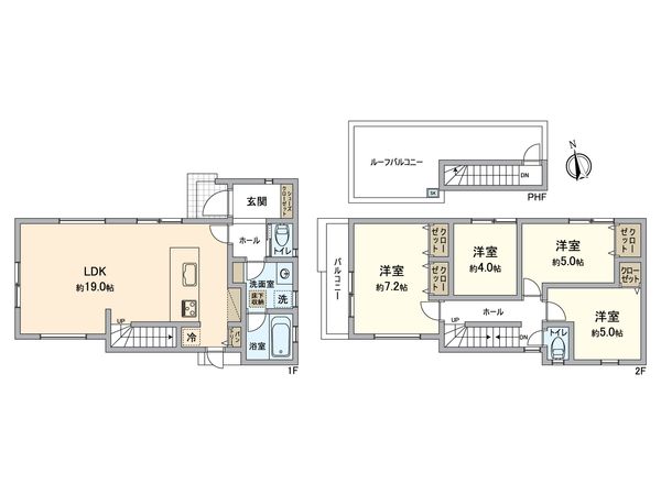 汲沢3丁目 新築戸建 3号棟 間取図(平面図)