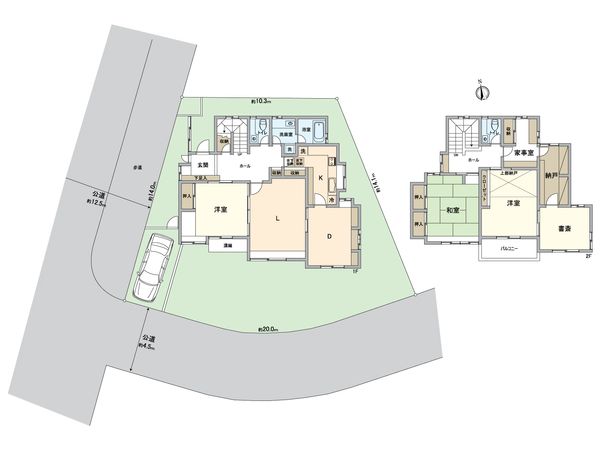 戸塚区上倉田町 戸建 間取図(平面図) 戸塚区上倉田町 戸建 間取図(平面図)