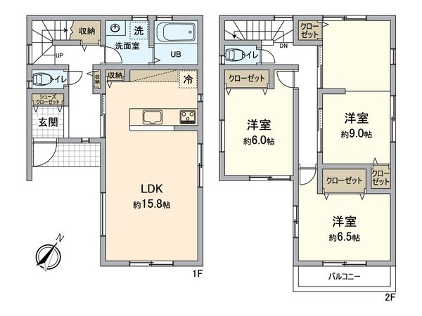 戸塚区戸塚町 新築戸建 間取図(平面図) 戸塚区戸塚町 新築戸建 間取図(平面図)