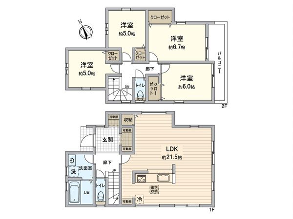戸塚区南舞岡3丁目 新築戸建 間取図(平面図) 戸塚区南舞岡3丁目 新築戸建 間取図(平面図)