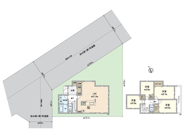 戸塚区南舞岡3丁目 新築戸建 間取図(平面図) 戸塚区南舞岡3丁目 新築戸建 間取図(平面図)