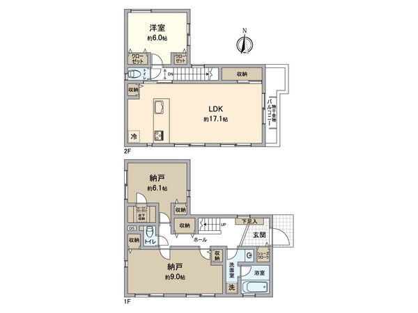 戸塚区舞岡町 新築戸建 3号棟 間取図(平面図) 戸塚区舞岡町 新築戸建 3号棟 間取図(平面図)