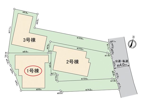 戸塚区舞岡町 新築戸建 1号棟 間取図(平面図) 戸塚区舞岡町 新築戸建 1号棟 間取図(平面図)