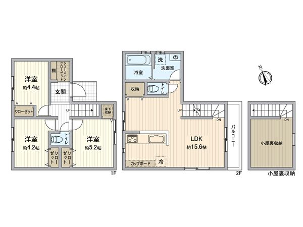戸塚区東俣野町 新築戸建 1号棟 間取図(平面図) 戸塚区東俣野町 新築戸建 1号棟 間取図(平面図)
