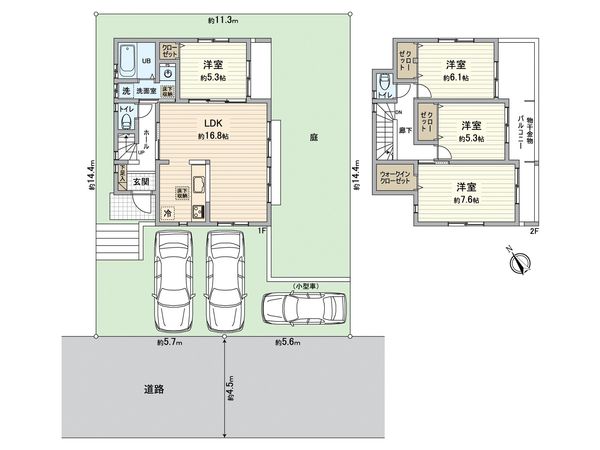 戸塚区上矢部町 新築戸建 間取図(平面図) 戸塚区上矢部町 新築戸建 間取図(平面図)