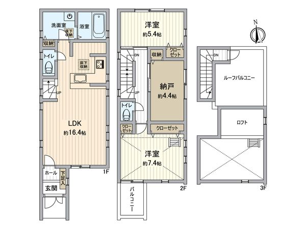 戸塚区上倉田町 戸建 間取図(平面図)