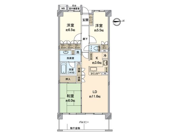 ゼファーヒルズトゥ横浜戸塚 間取図(平面図)