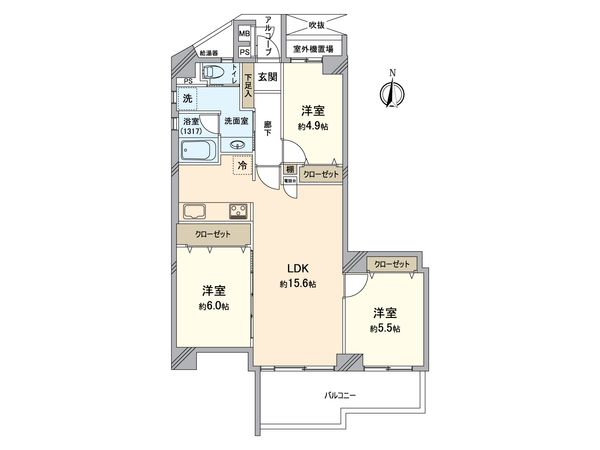 ベルシャトウ戸塚 弐番館 間取図(平面図) 間取図(平面図)