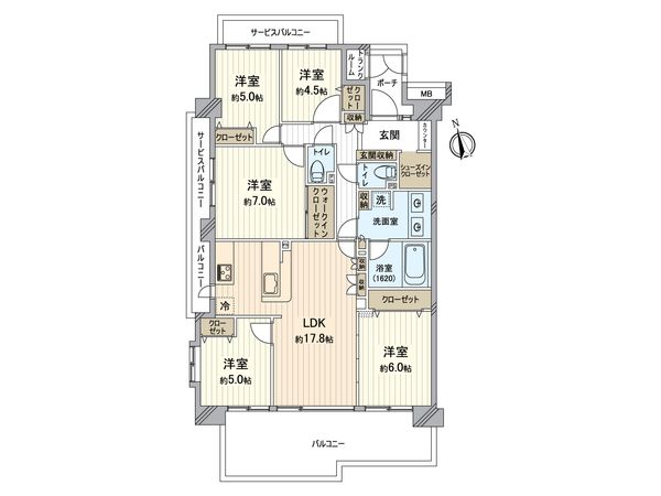 ラムーナ横浜戸塚 スカイリッジF棟 間取図(平面図) ラムーナ横浜戸塚 スカイリッジF棟 間取図(平面図)