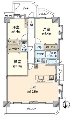 クリオ戸塚六番館 間取図(平面図) クリオ戸塚六番館 間取図(平面図)