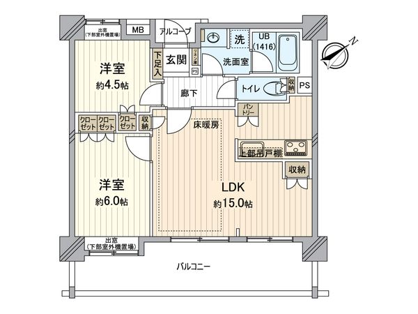 クオス横浜日限山 間取図(平面図)