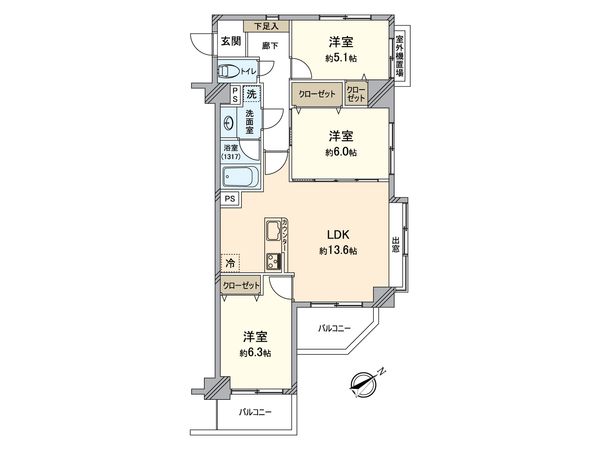 ライオンズガーデンヒルズ戸塚 間取図(平面図) 間取図(平面図)