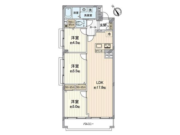 戸塚サニーフラット 間取図(平面図)