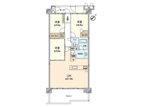 ラムーナ横浜戸塚 スカイリッジ 間取図(平面図) 間取図(平面図)