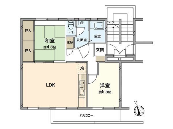大正団地 第弐‐弐号棟 間取図(平面図)