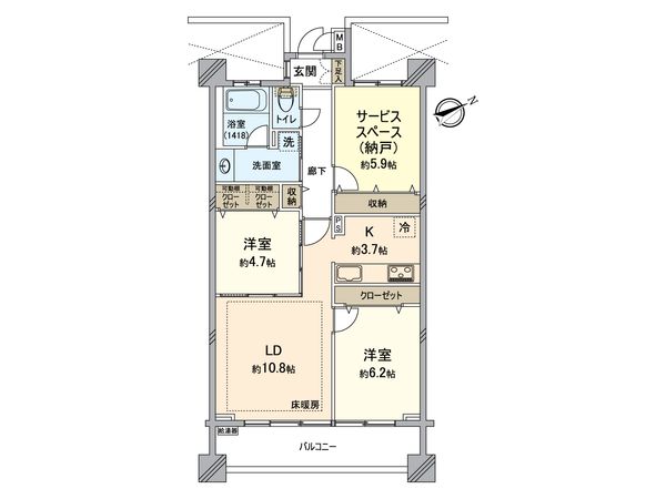 マイキャッスル港南下永谷 間取図(平面図) マイキャッスル港南下永谷 間取図(平面図)