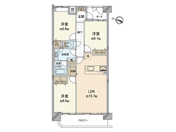 ライオンズステージ戸塚ルヴェールの丘 間取図(平面図)