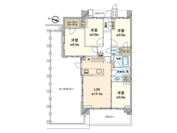 ココテラス横濱戸塚ヒルトップ イースト 間取図(平面図) ココテラス横濱戸塚ヒルトップ イースト 間取図(平面図)