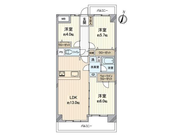 コスモ戸塚ツインコート A棟 間取図(平面図) コスモ戸塚ツインコート A棟 間取図(平面図)