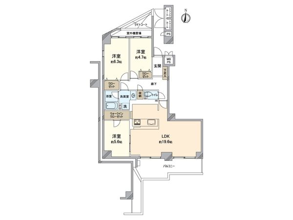 ベルシャトウ戸塚 壱番館 間取図(平面図) ベルシャトウ戸塚 壱番館 間取図(平面図)