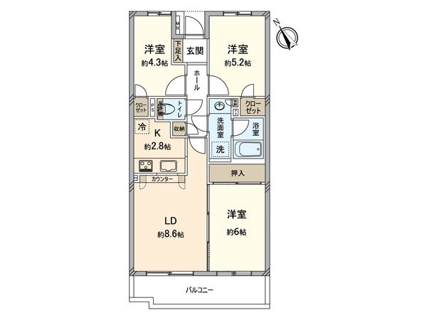戸塚西パークホームズ五番館 間取図(平面図) 間取図(平面図)