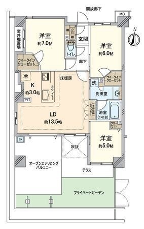 グランシティ戸塚Ⅱ 間取図(平面図) グランシティ戸塚Ⅱ 間取図(平面図)