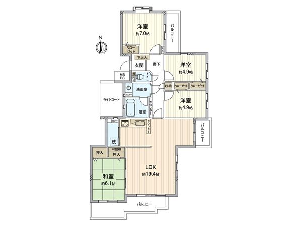 コスモ戸塚リベラヒルズ C棟 間取図(平面図) コスモ戸塚リベラヒルズ C棟 間取図(平面図)