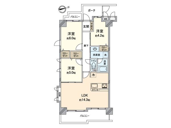 ヴィルヌーブ戸塚 間取図(平面図) ヴィルヌーブ戸塚 間取図(平面図)