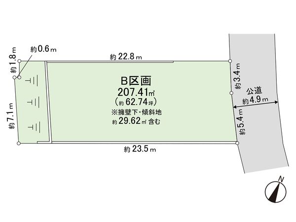 鎌倉市稲村ガ崎5丁目 B区画 区画図