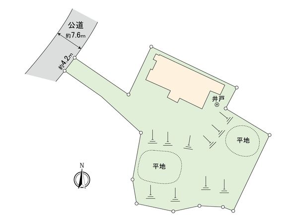 鎌倉市鎌倉山3丁目 古家付土地 区画図 鎌倉市鎌倉山3丁目 古家付土地 区画図