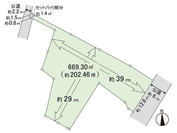 鎌倉市雪ノ下1丁目 古家付き土地 区画図 鎌倉市雪ノ下1丁目 古家付き土地 区画図